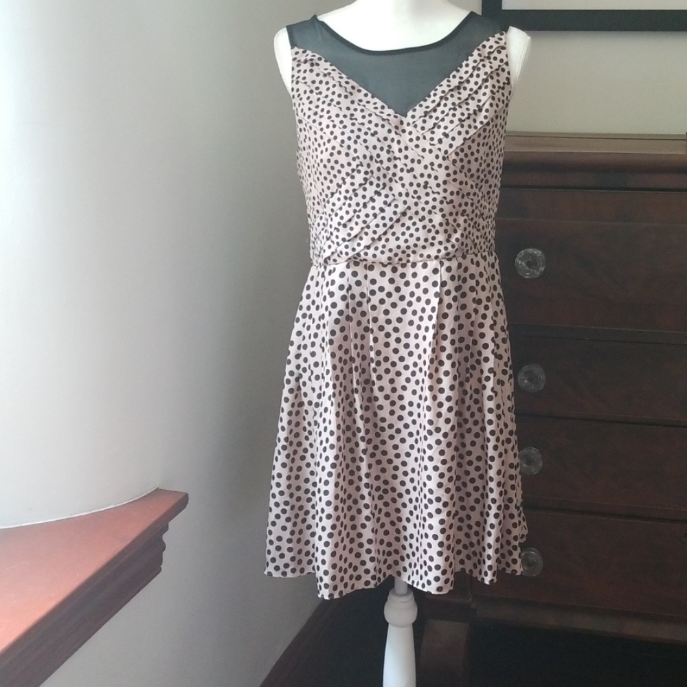 EUC Lauren Conrad polka dot dress